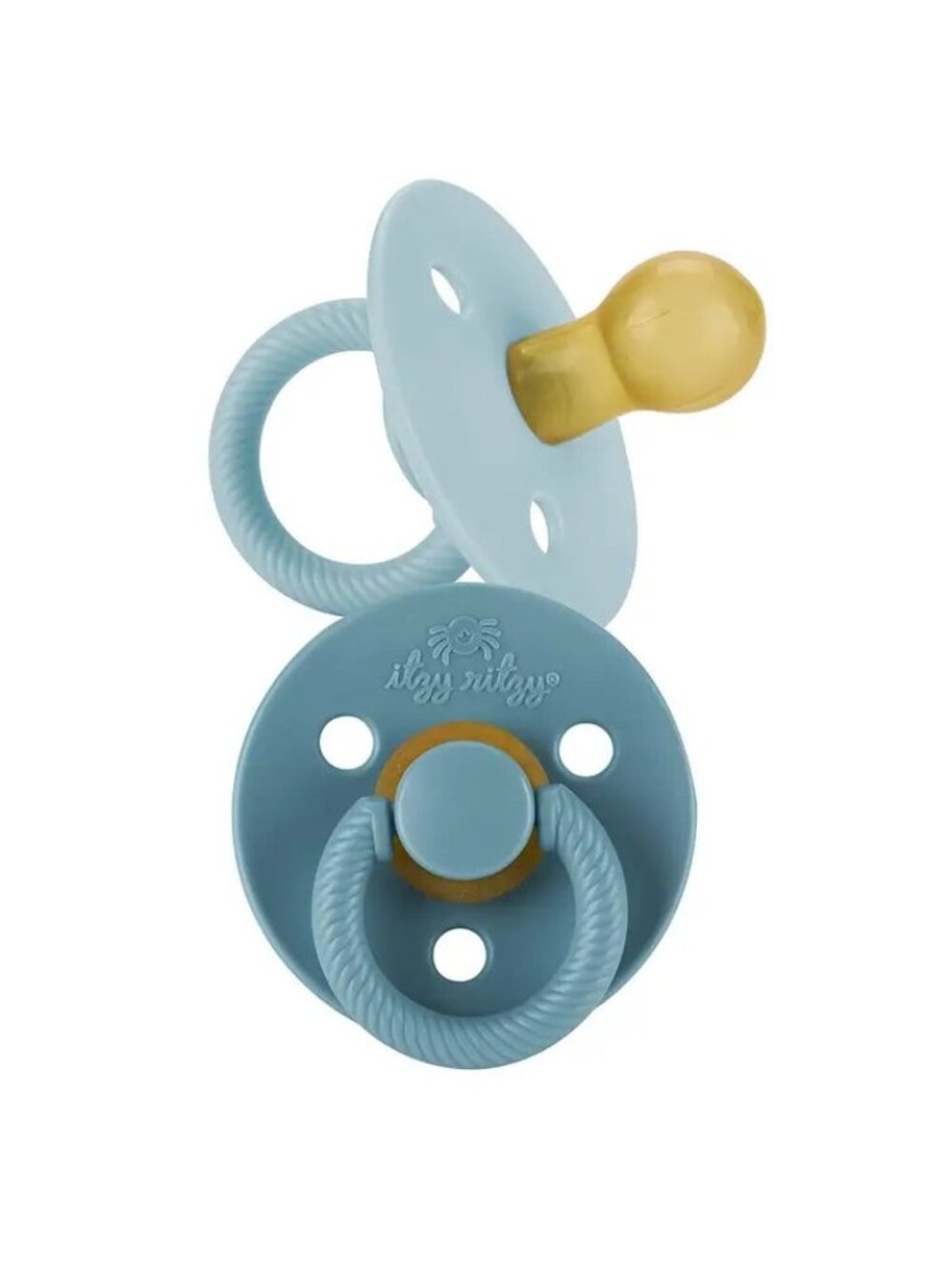 Natural Rubber Baby Pacifier Set Blue Cherry Shaped Infant NEW